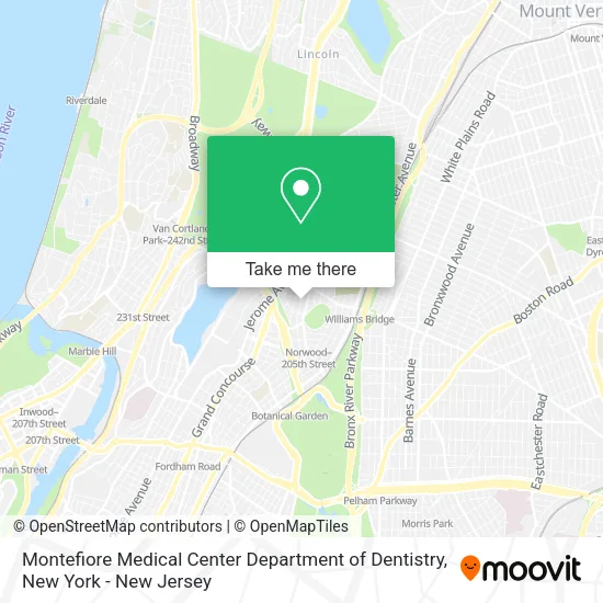 Montefiore Medical Center Department of Dentistry map