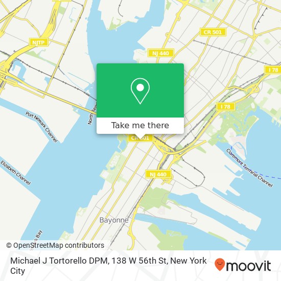 Mapa de Michael J Tortorello DPM, 138 W 56th St