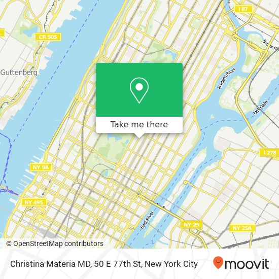 Christina Materia MD, 50 E 77th St map