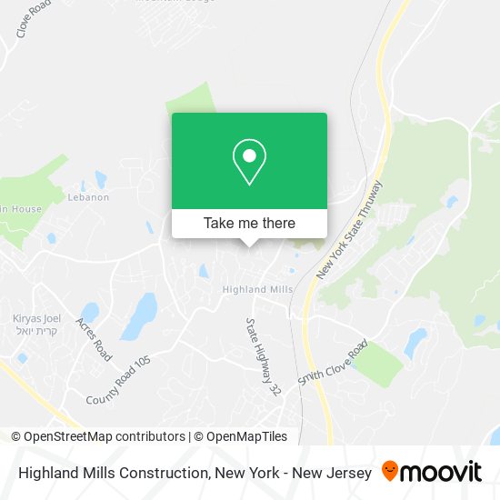 Mapa de Highland Mills Construction