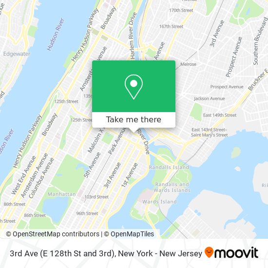 Mapa de 3rd Ave (E 128th St and 3rd)