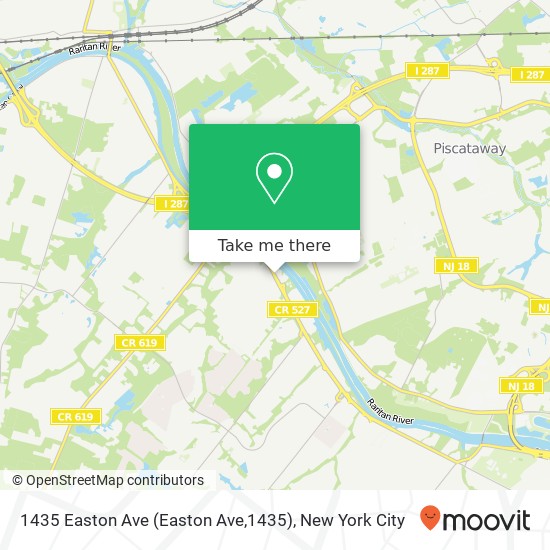 Mapa de 1435 Easton Ave (Easton Ave,1435), Somerset, NJ 08873