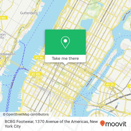 BCBG Footwear, 1370 Avenue of the Americas map