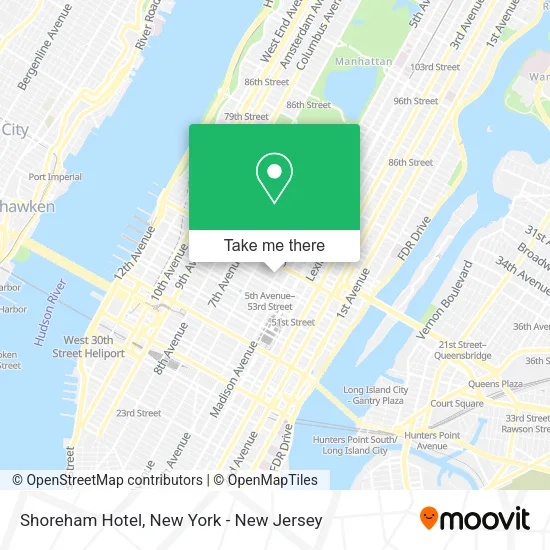 Shoreham Hotel map