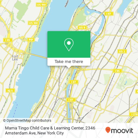 Mapa de Mama Tingo Child Care & Learning Center, 2346 Amsterdam Ave