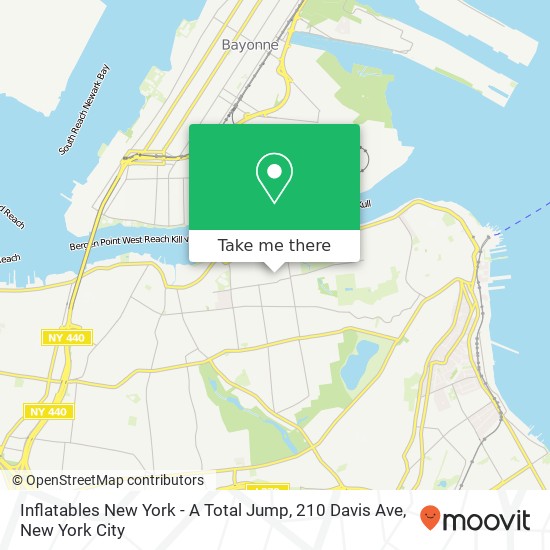 Inflatables New York - A Total Jump, 210 Davis Ave map