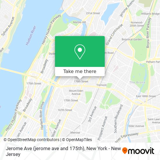 Mapa de Jerome Ave (jerome ave and 175th)