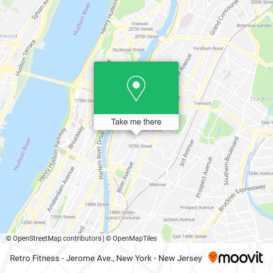 Mapa de Retro Fitness - Jerome Ave.