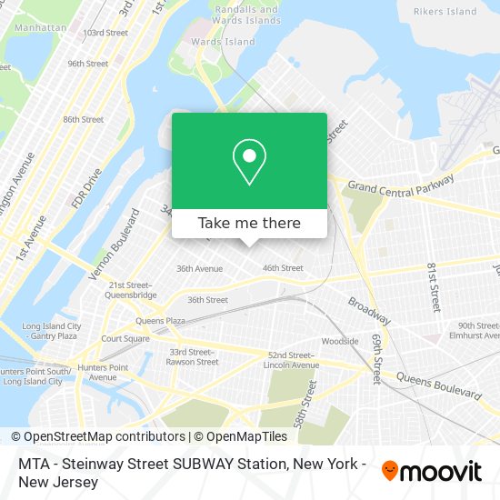 MTA - Steinway Street SUBWAY Station map
