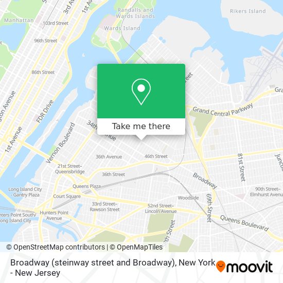 Broadway (steinway street and Broadway) map