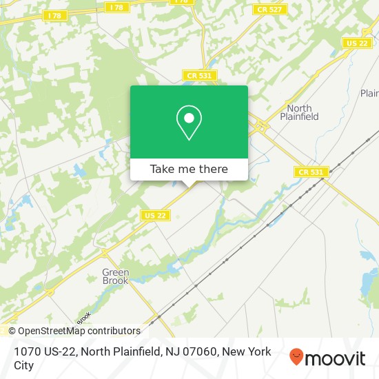 Mapa de 1070 US-22, North Plainfield, NJ 07060