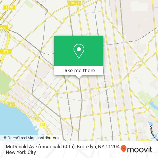 McDonald Ave (mcdonald 60th), Brooklyn, NY 11204 map