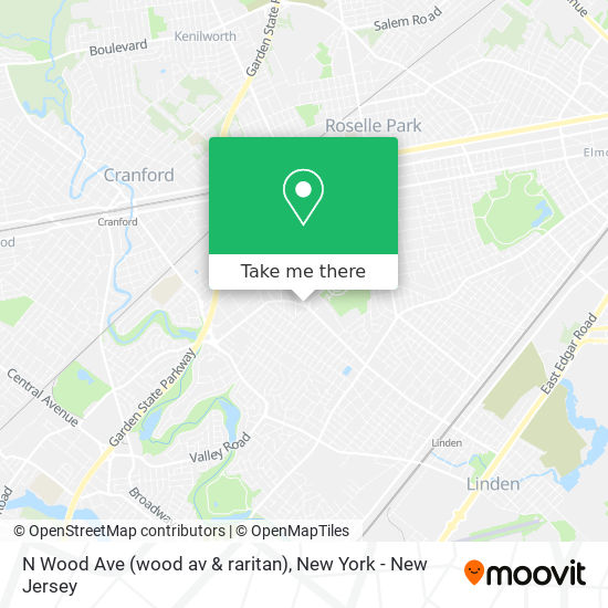 N Wood Ave (wood av & raritan) map