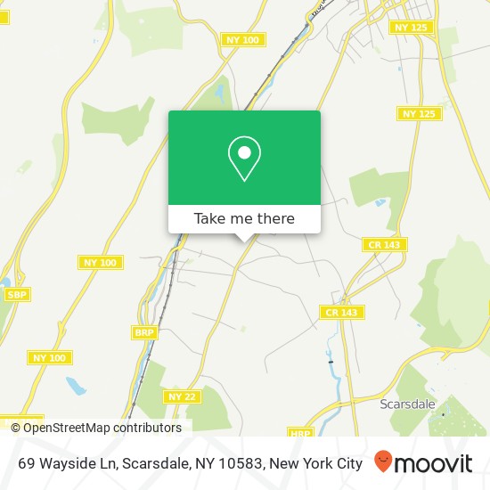 Mapa de 69 Wayside Ln, Scarsdale, NY 10583