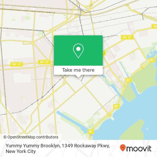 Mapa de Yummy Yummy Brooklyn, 1349 Rockaway Pkwy