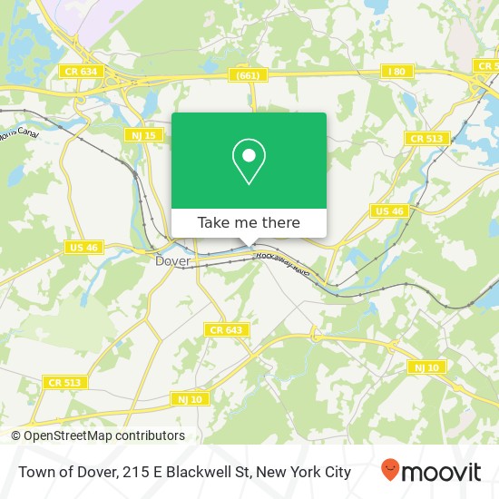 Mapa de Town of Dover, 215 E Blackwell St