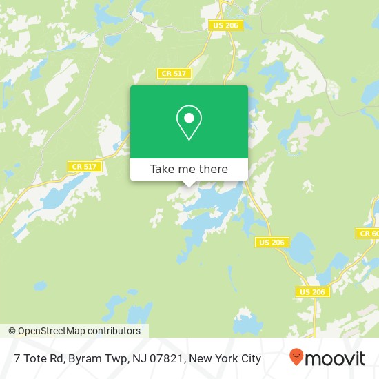 7 Tote Rd, Byram Twp, NJ 07821 map