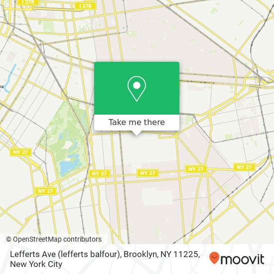 Mapa de Lefferts Ave (lefferts balfour), Brooklyn, NY 11225