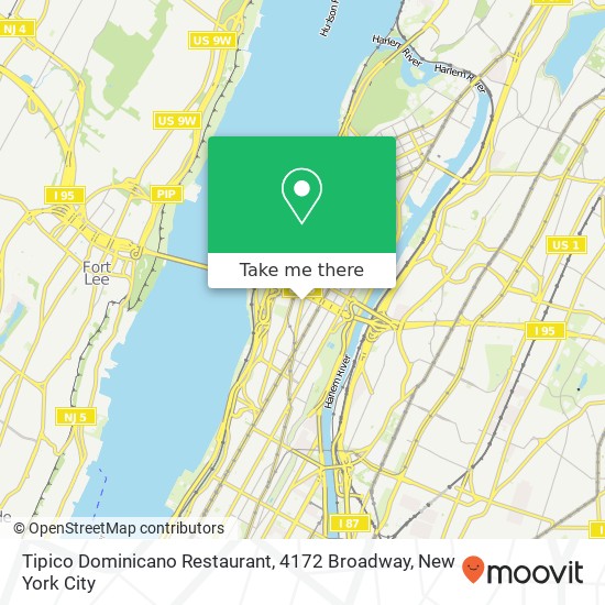 Mapa de Tipico Dominicano Restaurant, 4172 Broadway