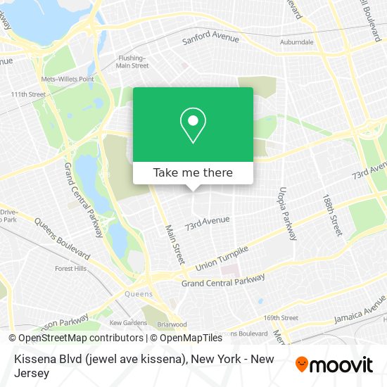 Kissena Blvd (jewel ave kissena) map