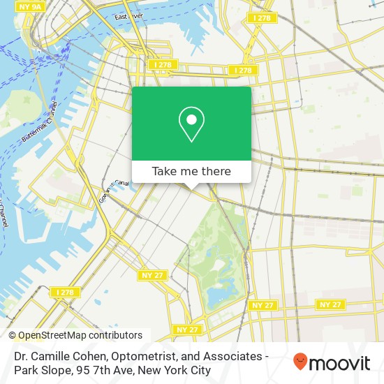 Mapa de Dr. Camille Cohen, Optometrist, and Associates - Park Slope, 95 7th Ave