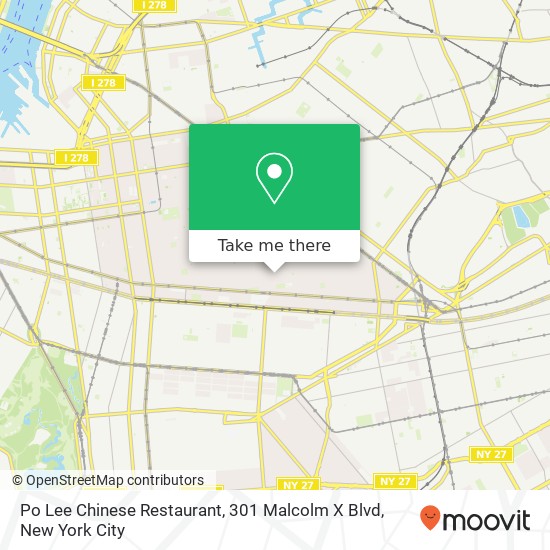 Po Lee Chinese Restaurant, 301 Malcolm X Blvd map