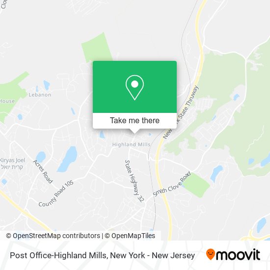Post Office-Highland Mills map