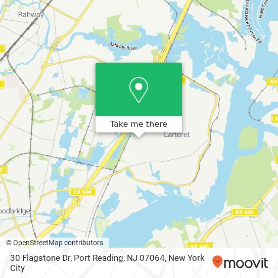 Mapa de 30 Flagstone Dr, Port Reading, NJ 07064