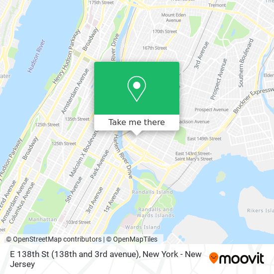 E 138th St (138th and 3rd avenue) map