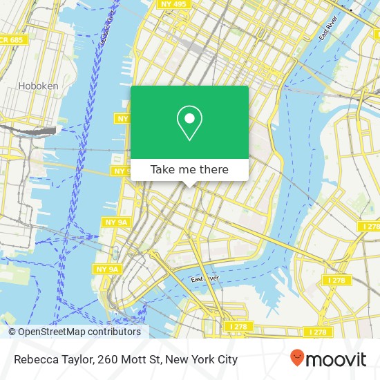 Mapa de Rebecca Taylor, 260 Mott St