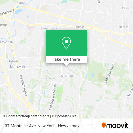 Mapa de 37 Montclair Ave