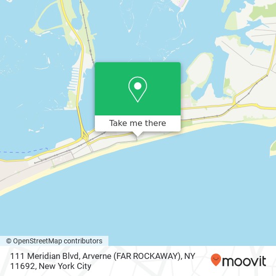 Mapa de 111 Meridian Blvd, Arverne (FAR ROCKAWAY), NY 11692