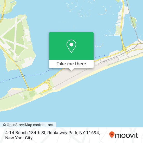 Mapa de 4-14 Beach 134th St, Rockaway Park, NY 11694