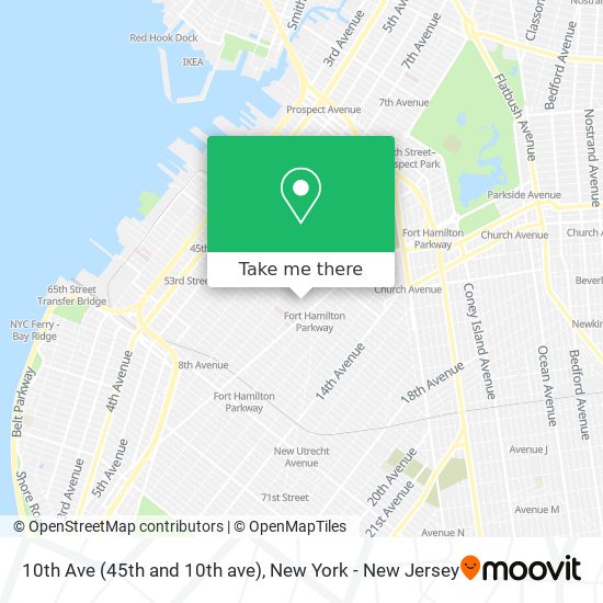 Mapa de 10th Ave (45th and 10th ave)