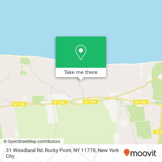 Mapa de 31 Woodland Rd, Rocky Point, NY 11778