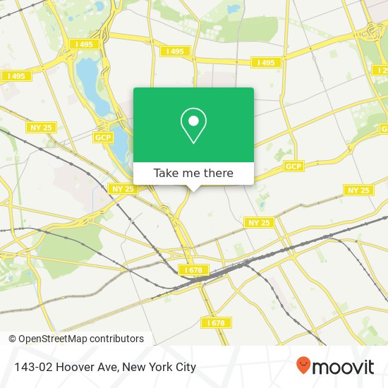 Mapa de 143-02 Hoover Ave, Jamaica (QUEENS), NY 11435