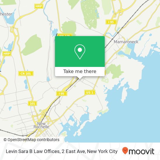 Mapa de Levin Sara B Law Offices, 2 East Ave