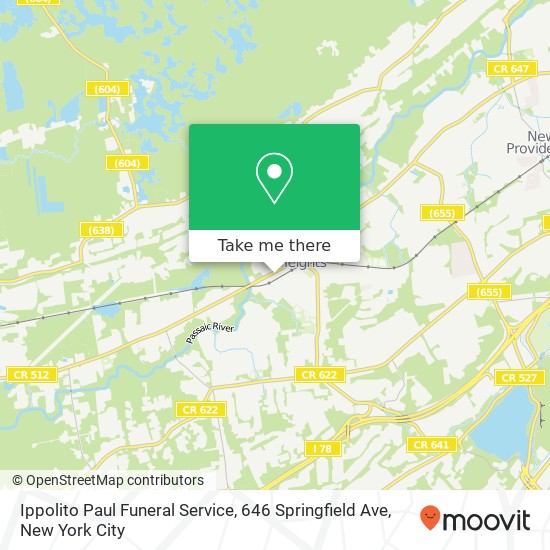 Ippolito Paul Funeral Service, 646 Springfield Ave map