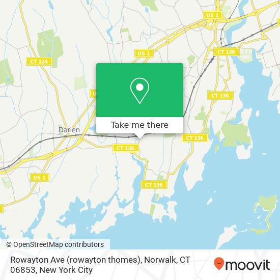 Mapa de Rowayton Ave (rowayton thomes), Norwalk, CT 06853