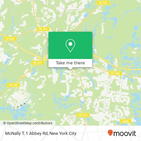 Mapa de McNally T, 1 Abbey Rd