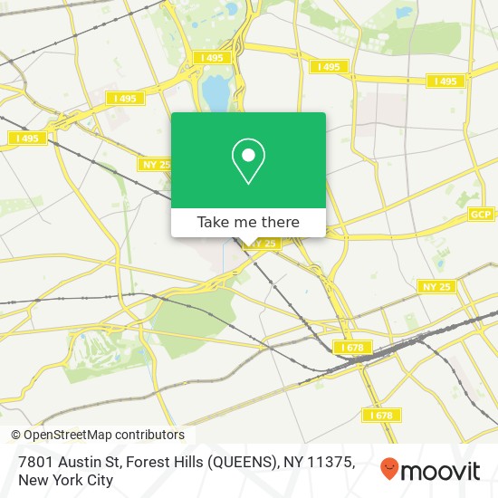 Mapa de 7801 Austin St, Forest Hills (QUEENS), NY 11375