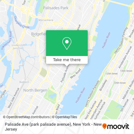 Mapa de Palisade Ave (park palisade avenue)