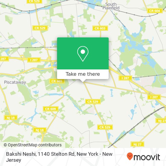 Bakshi Neshi, 1140 Stelton Rd map