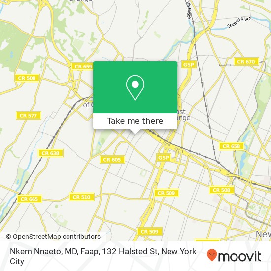 Mapa de Nkem Nnaeto, MD, Faap, 132 Halsted St