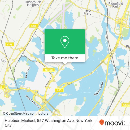 Mapa de Halebian Michael, 557 Washington Ave