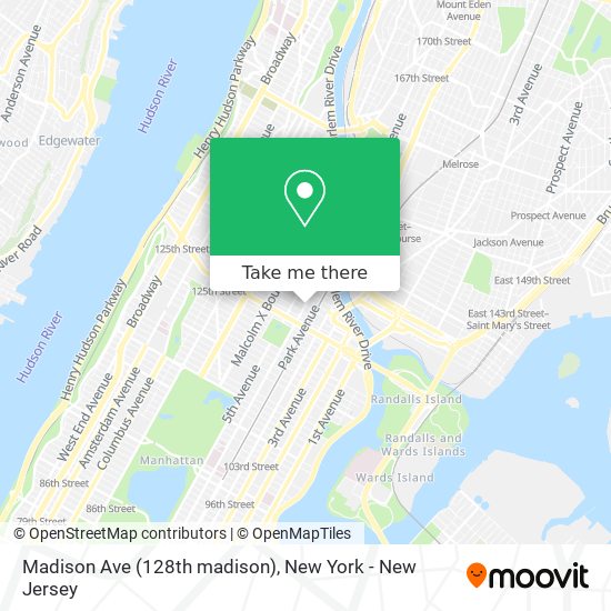 Mapa de Madison Ave (128th madison)