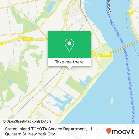 Mapa de Staten Island TOYOTA Service Department, 111 Quintard St