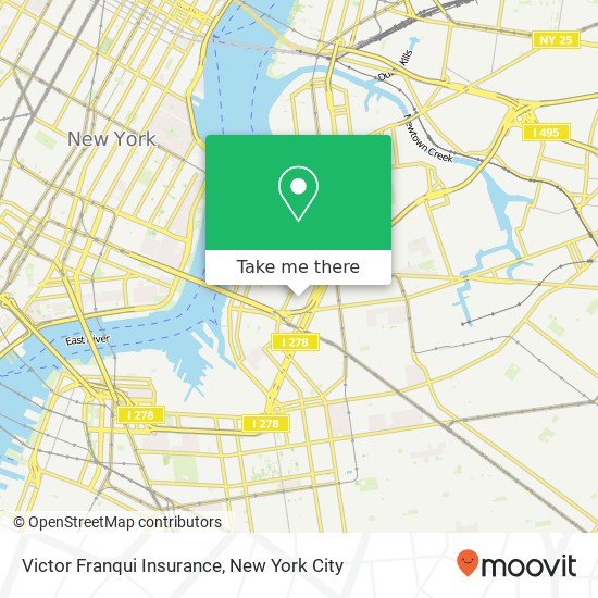 Mapa de Victor Franqui Insurance, 146 Havemeyer St