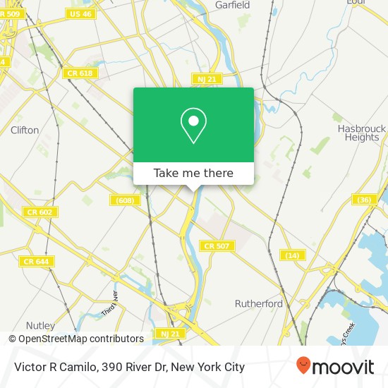 Mapa de Victor R Camilo, 390 River Dr