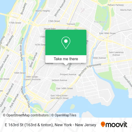 Mapa de E 163rd St (163rd & tinton)